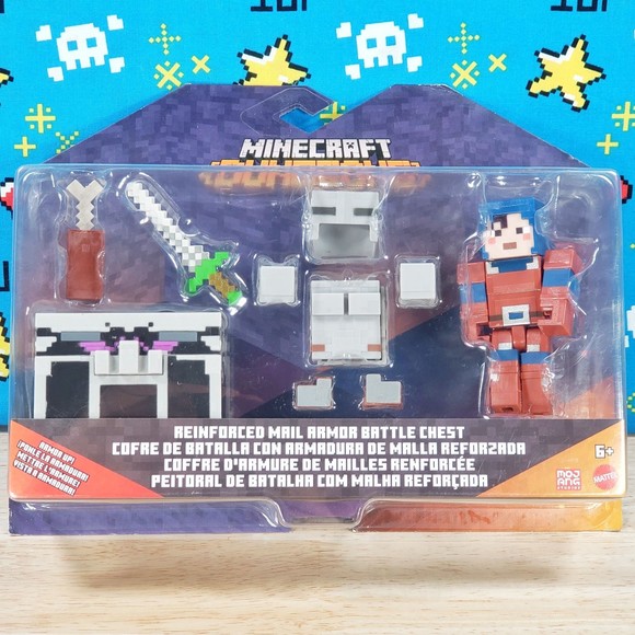 Minecraft Dungeons HEX Action Figure Set with Reinforced Mail Armor Battle Chest - Picture 1 of 7